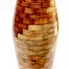 Tall Vase built up from reclaimed Redwood and scrap pallet wood. (Oil based Poly finish.)